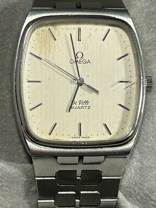 Omega De Ville 1980s Vintage Quartz Dress Watch – Cal.1336, 31mm, Original Bracelet