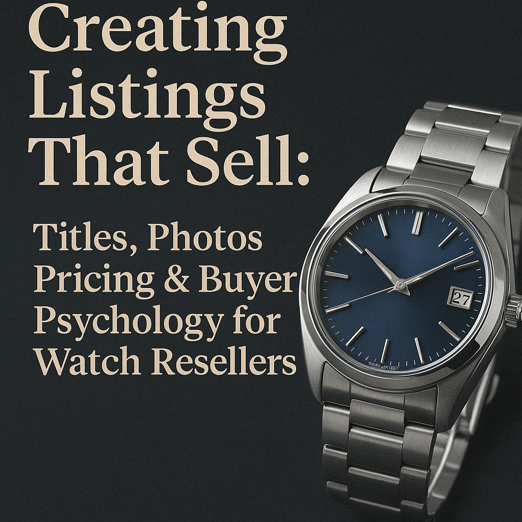 Creating Listings That Sell: Titles, Photos, Pricing & Buyer Psychology for Watch Resellers