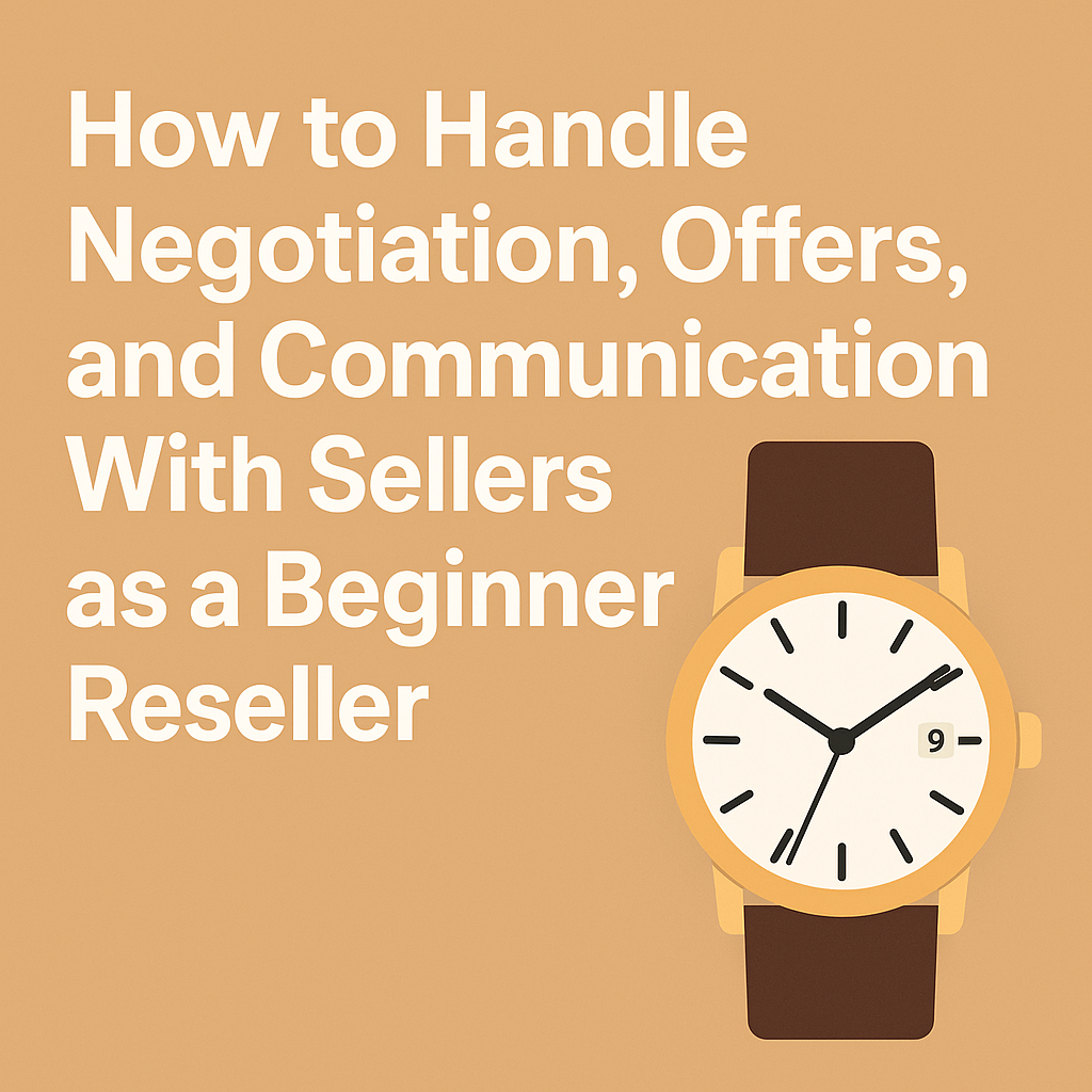 How to Handle Negotiation, Offers, and Communication With Sellers as a Beginner Reseller