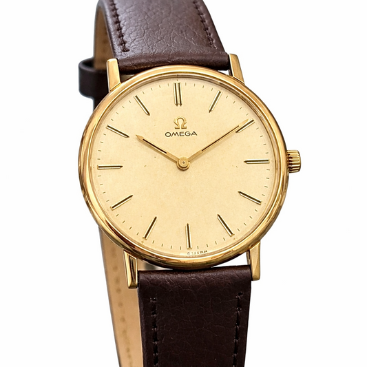 Omega Gold Plated Mechanical Dress Watch – Vintage Swiss Made