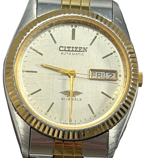 Men’s Citizen Eagle 7 Automatic Two-Tone Day Date Vintage Watch 39mm