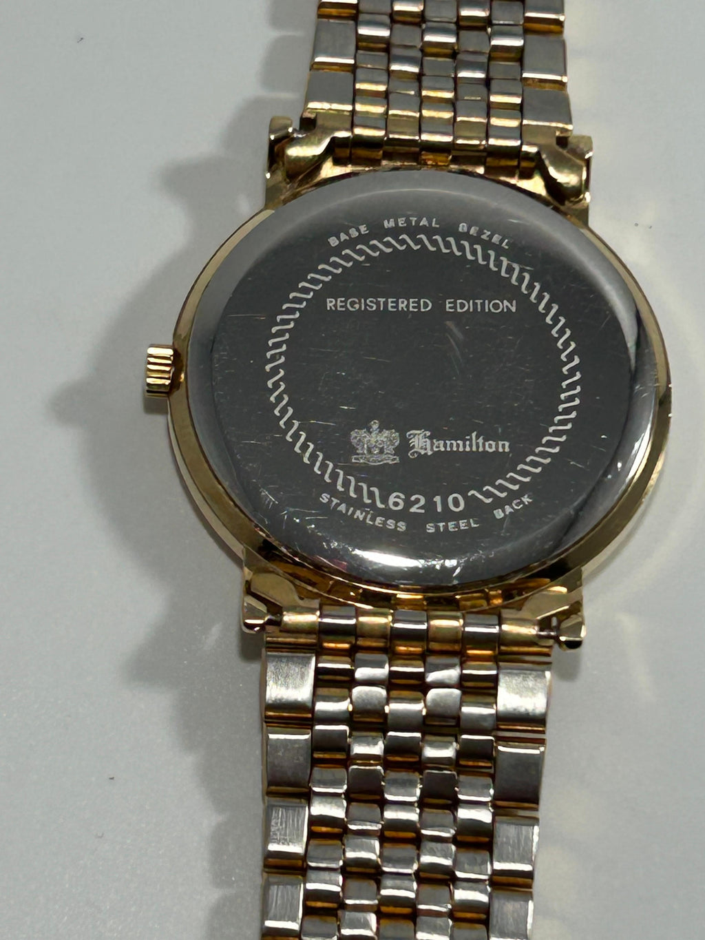 1970s Hamilton Small Seconds Dress Watch - Gold Tone, Vintage, 34mm, Art Deco Re-Issue, Quartz