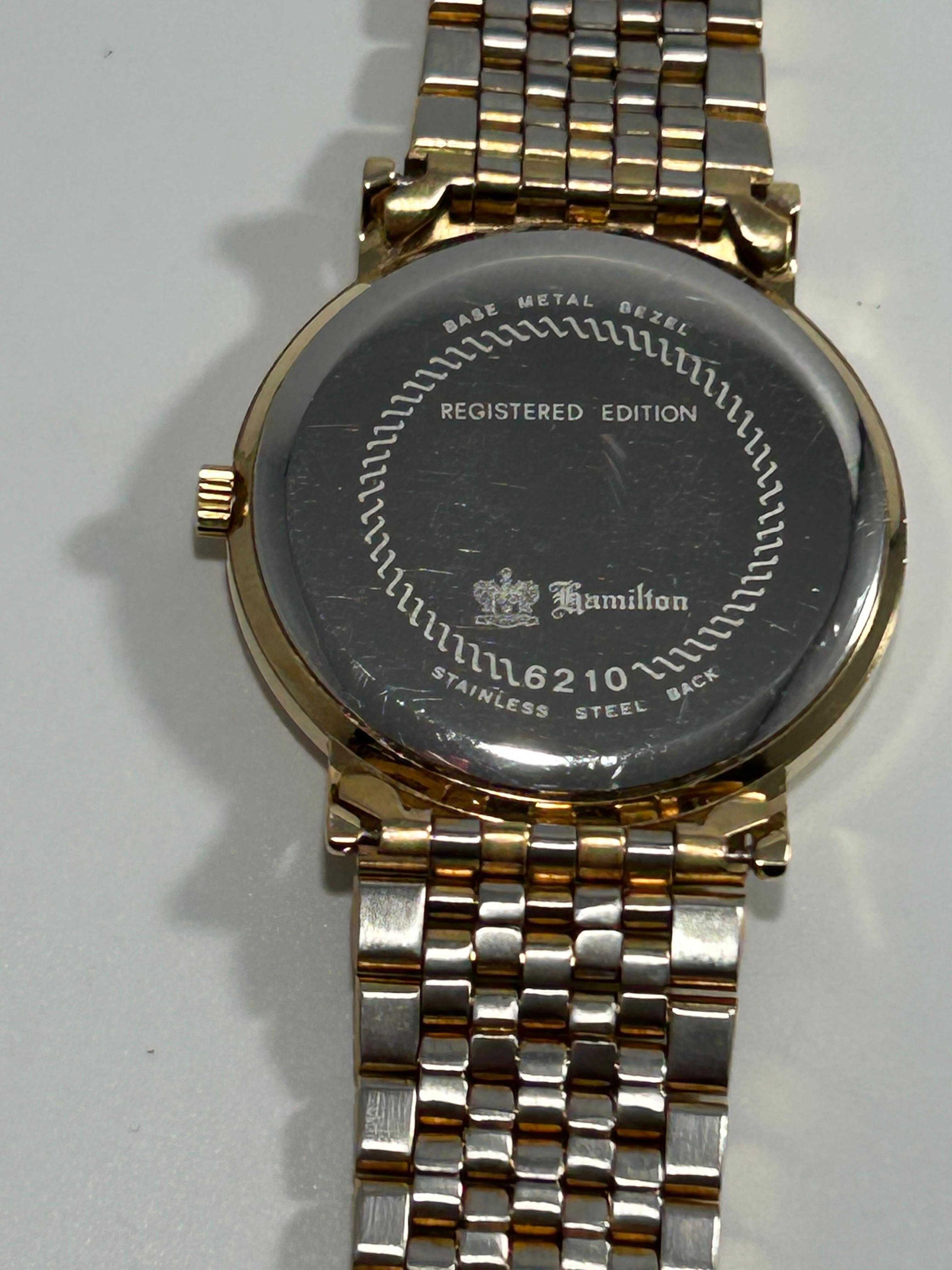 1970s Hamilton Small Seconds Dress Watch - Gold Tone, Vintage, 34mm, Art Deco Re-Issue, Quartz