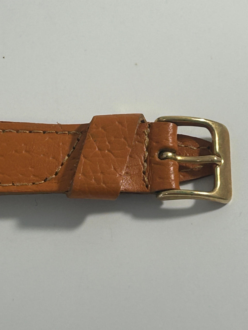 Relino 21 Jewels Incabloc Antimagnetic Vintage Swiss Dress Watch — Stainless Steel, Cream Dial, Tan Leather Strap, 1960s