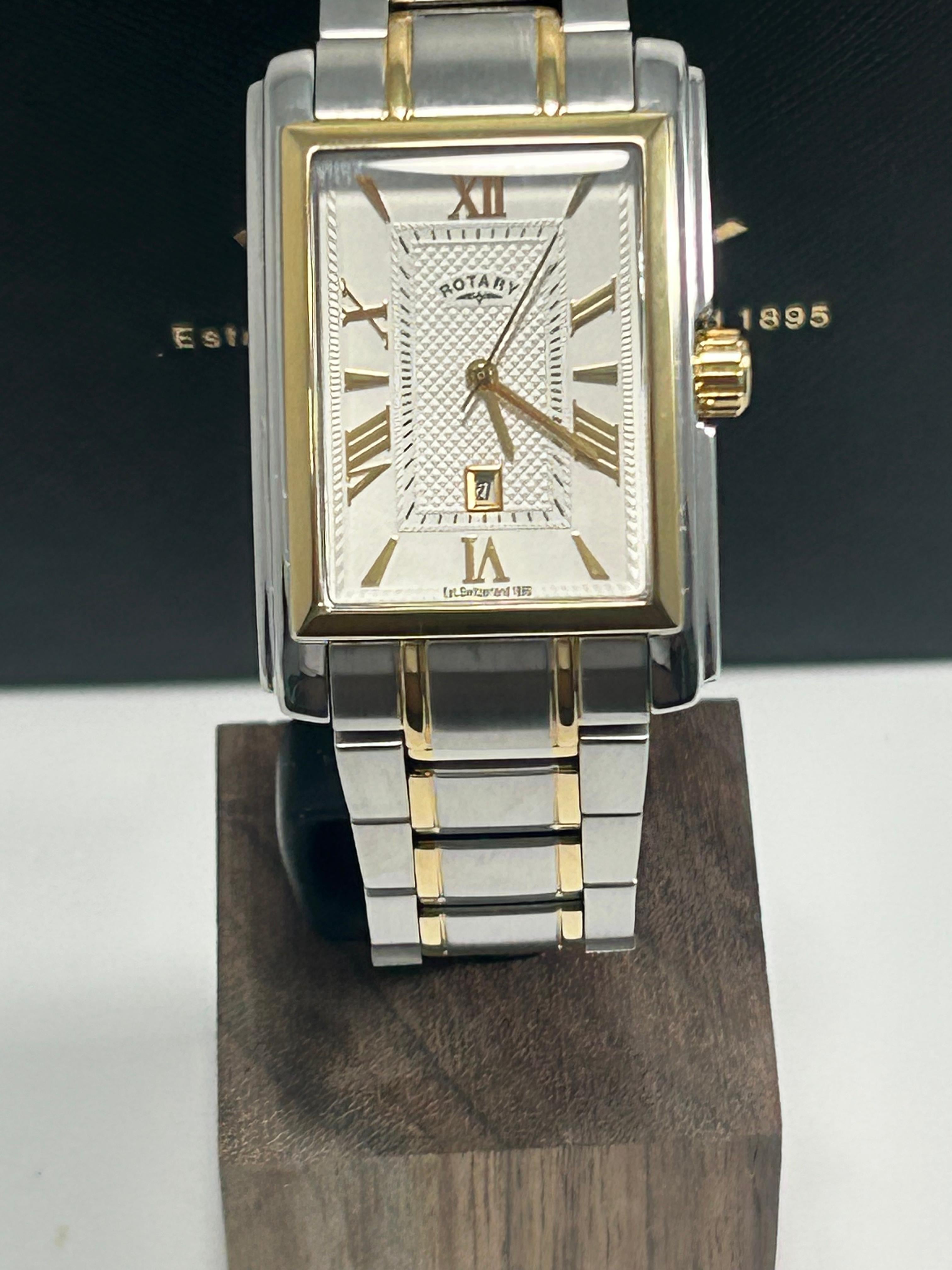 Rotary GB02804 Two-Tone Tank Watch