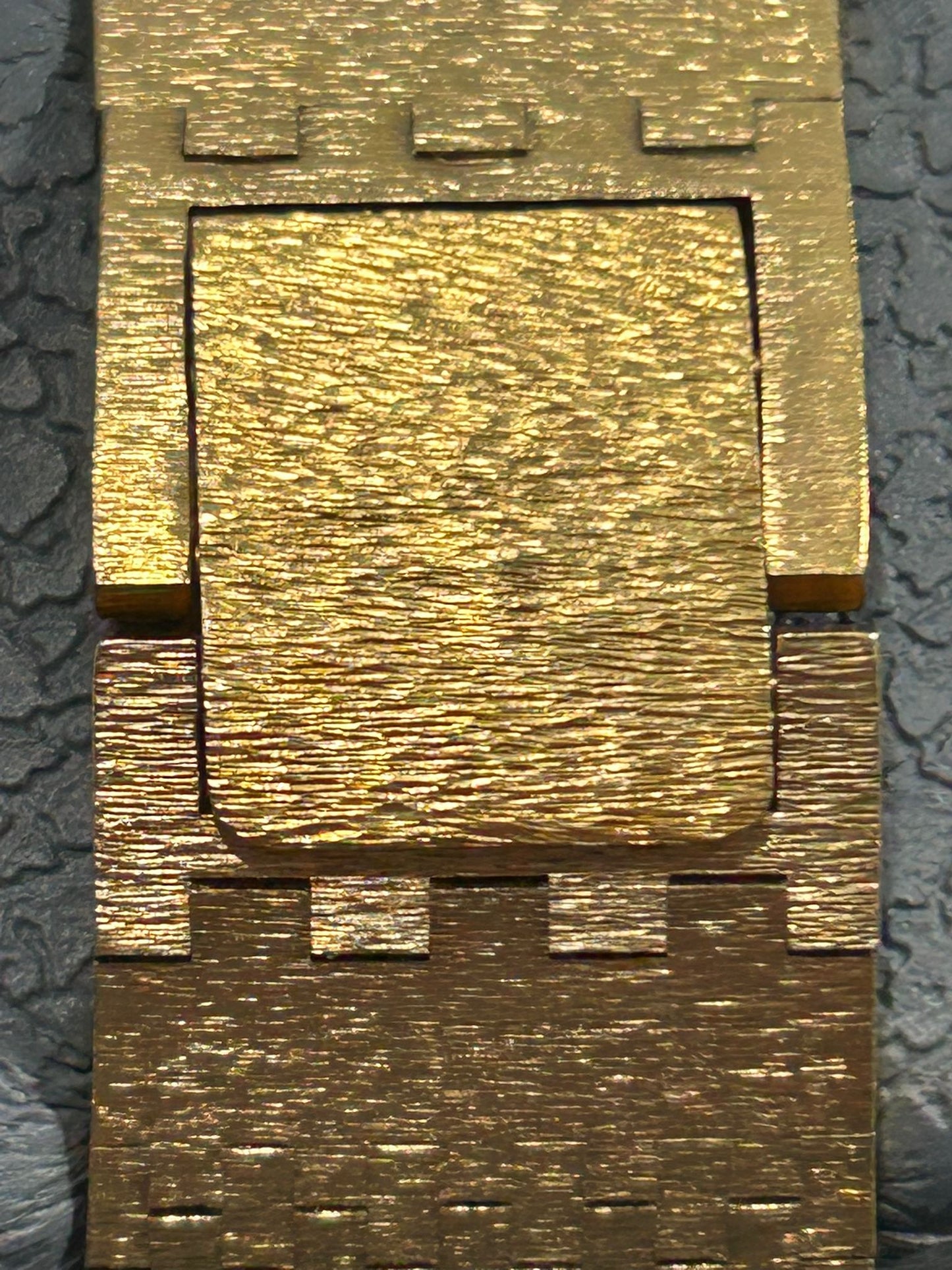 Rotary Tiger Eye Vintage Rectangular Dress Watch – Gold Plated Case, Manual Wind, Date, Box & Papers