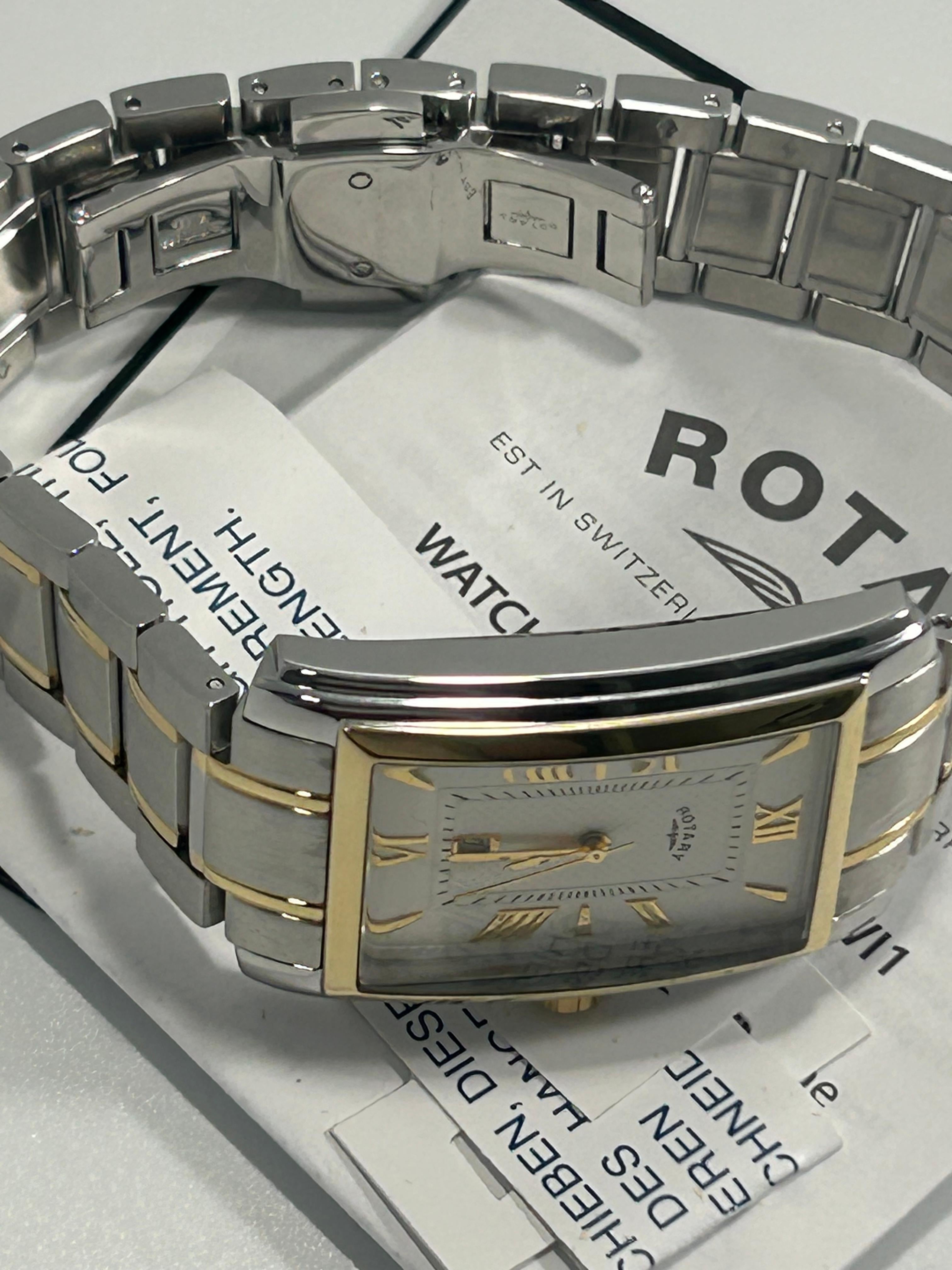 Rotary GB02804 Two-Tone Tank Watch