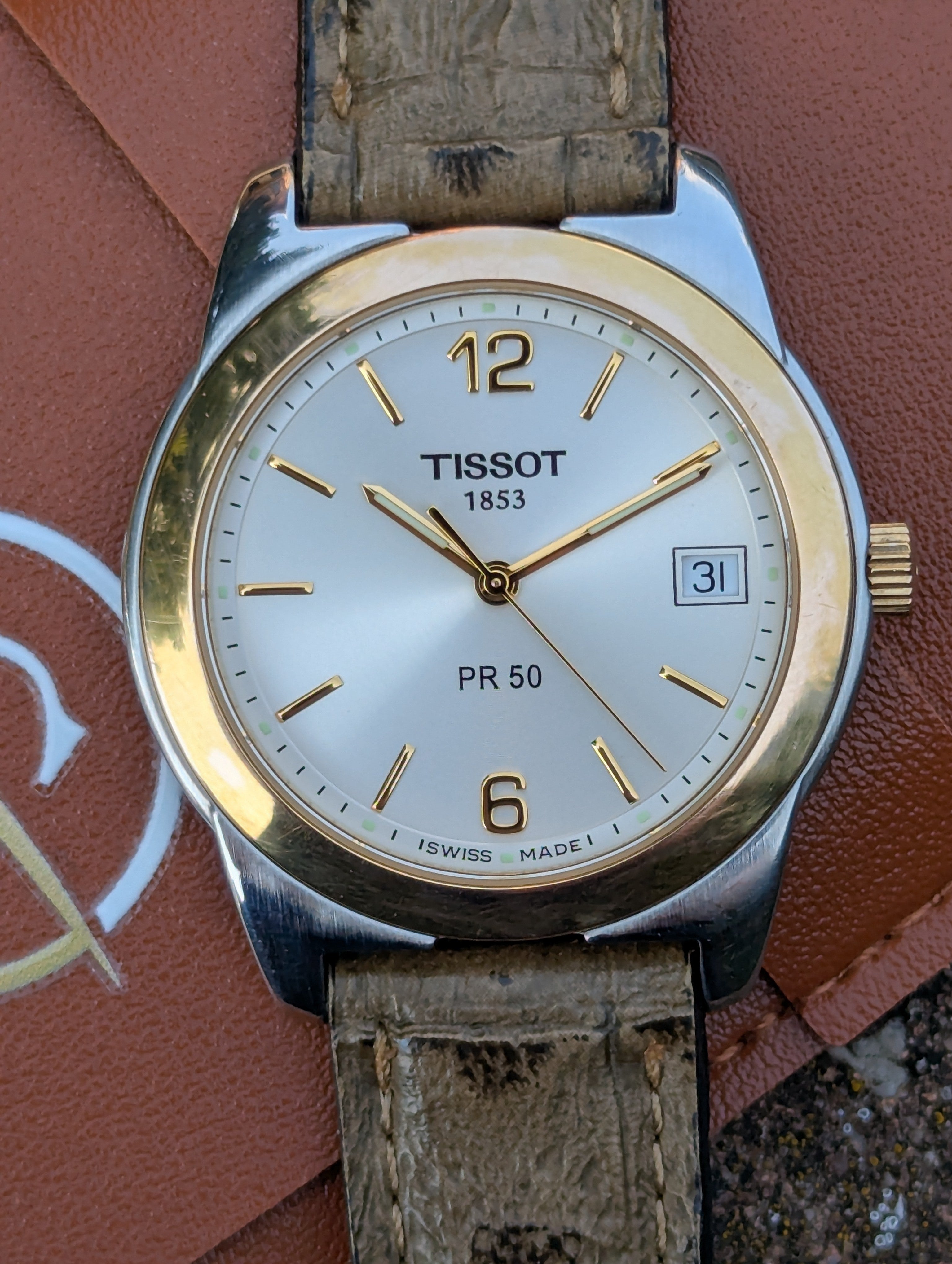 Tissot PR50 Two-Tone Vintage Dress Watch (Early 2000s)