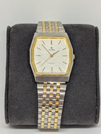 Cyma Le Locle White Textured Dial Dress Watch Quartz