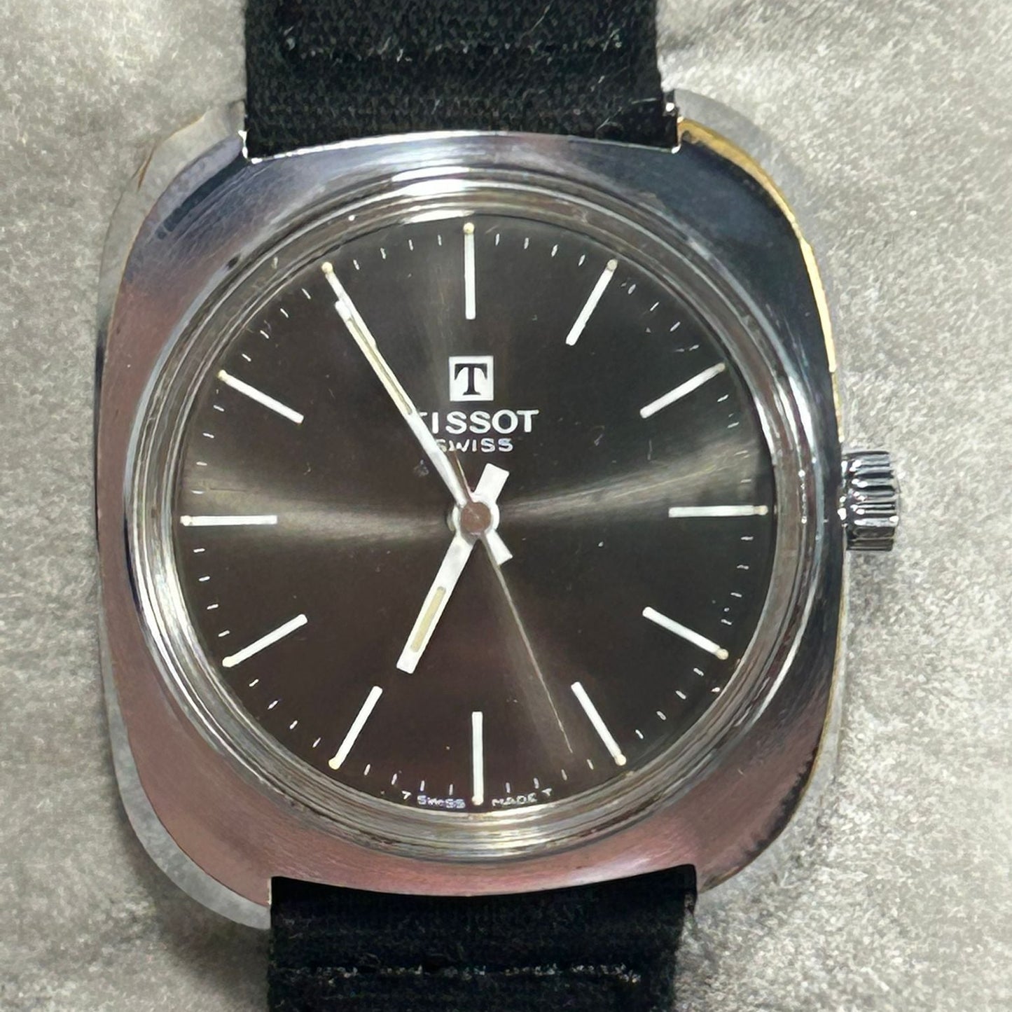 1970s Tissot Astrolon Swiss Vintage Black Dial Men’s Watch with Original Box