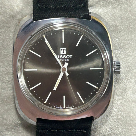 1970s Tissot Astrolon Swiss Vintage Black Dial Men’s Watch with Original Box