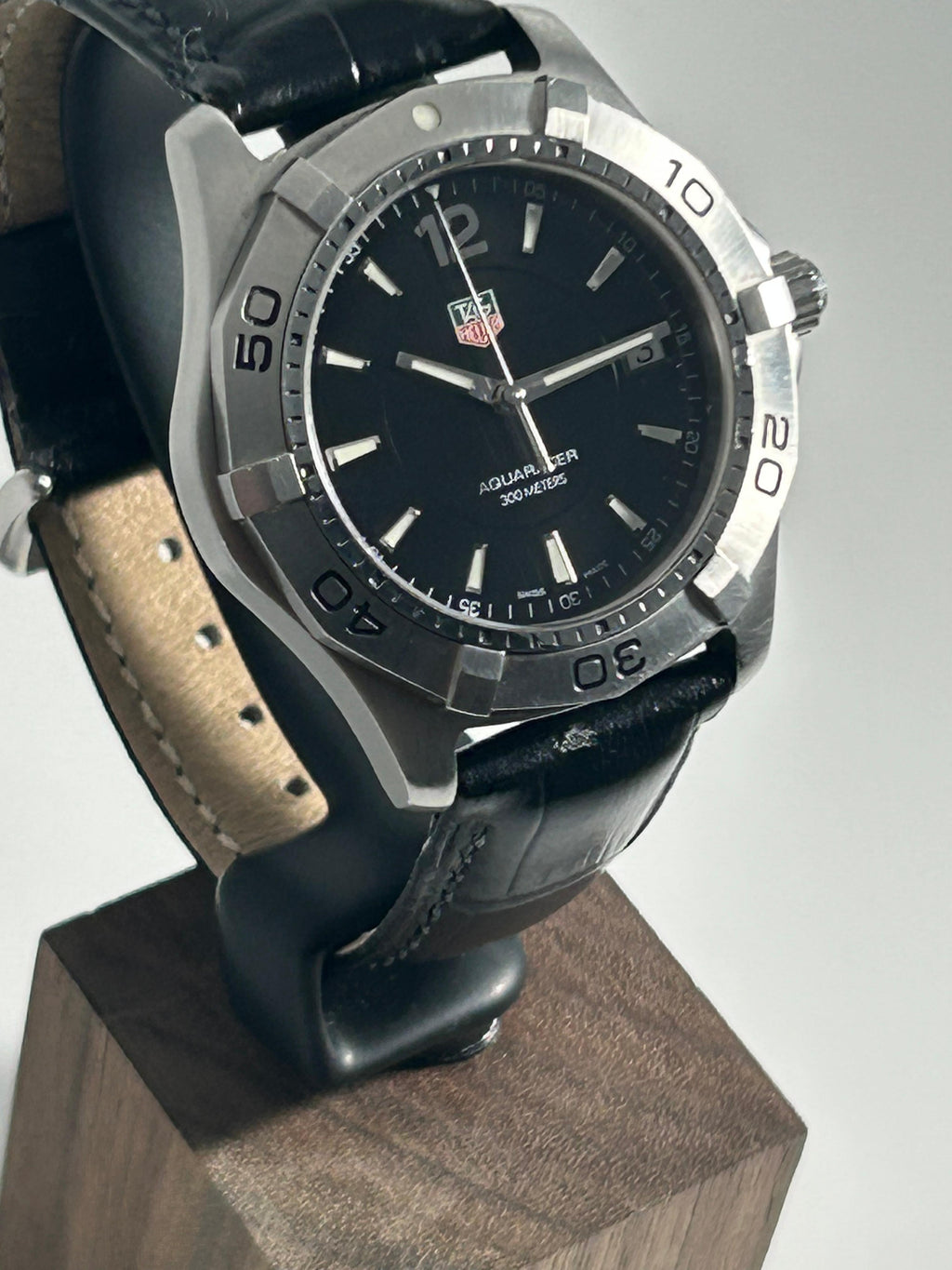 Tag Heuer Aquaracer WAF1110 Men's Watch - 38mm, Black Dial, Swiss Made, Uni-Bezel