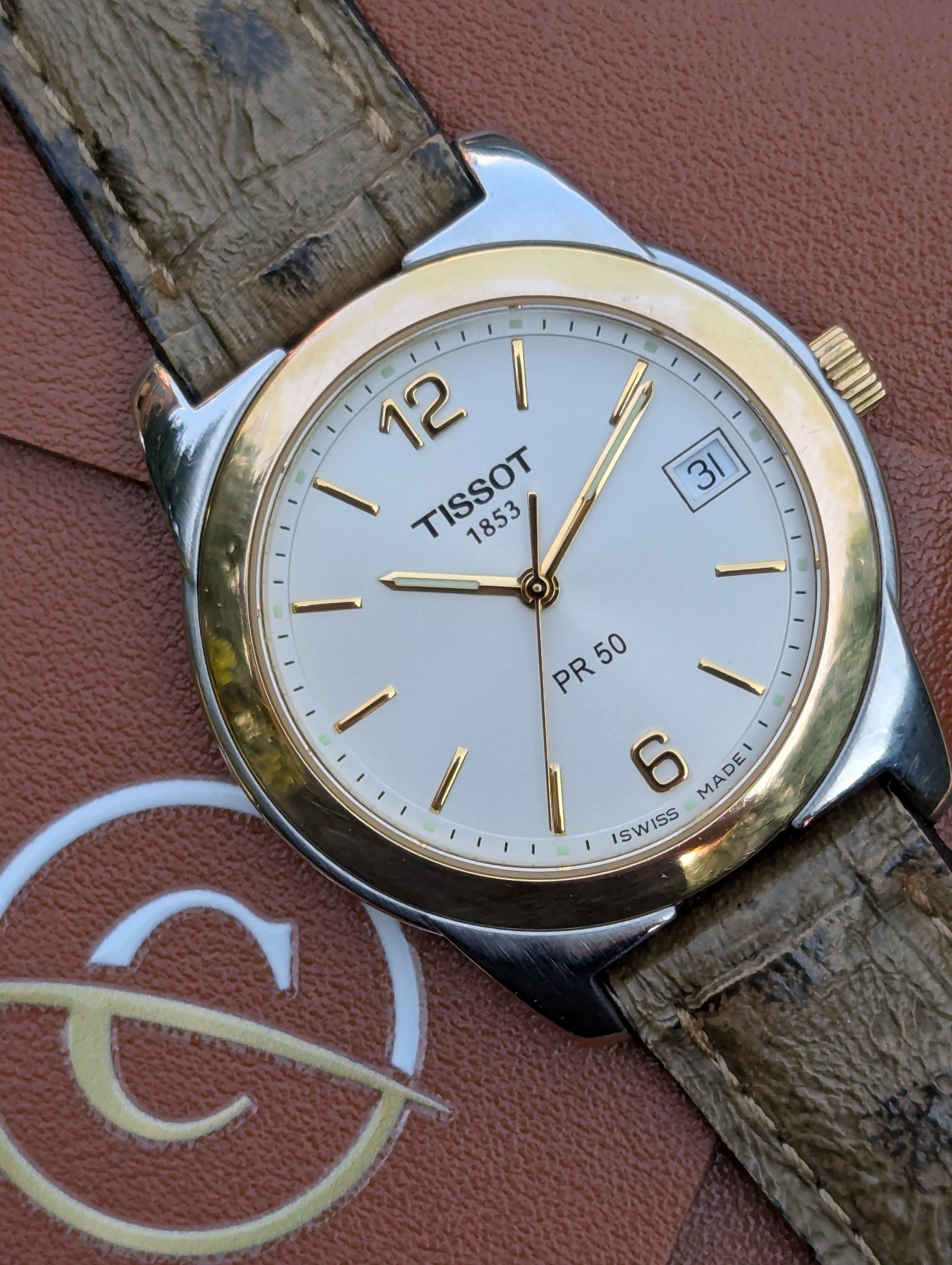 Tissot PR50 Two-Tone Vintage Dress Watch (Early 2000s)