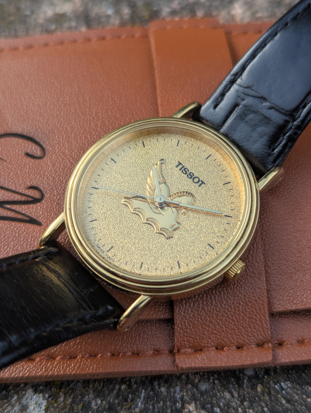 Tissot Pegasus Gold Dial Dress Watch
