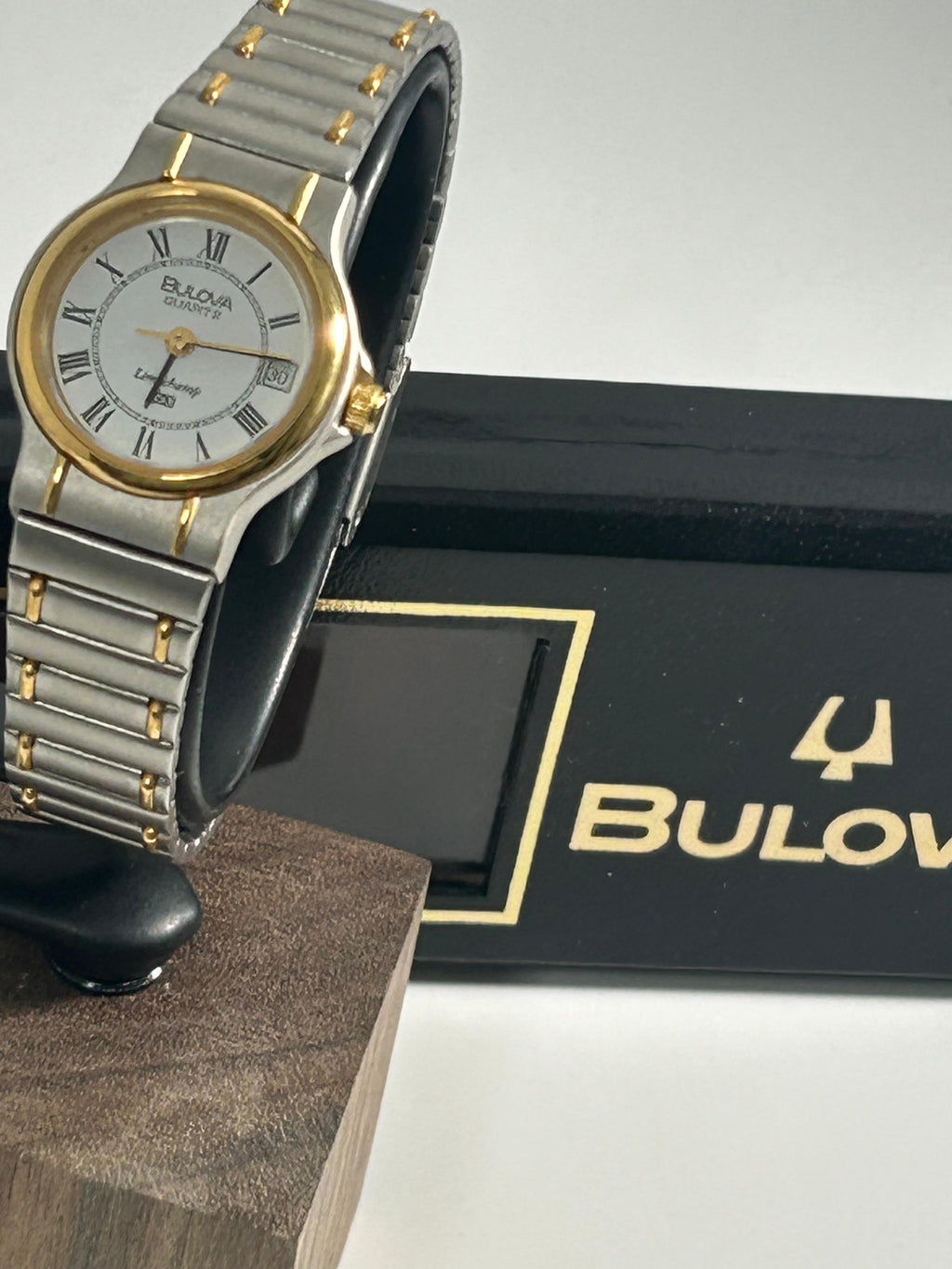 Ladies Bulova Longchamp - 24mm, Two Tone, Roman Dial, Box & Papers