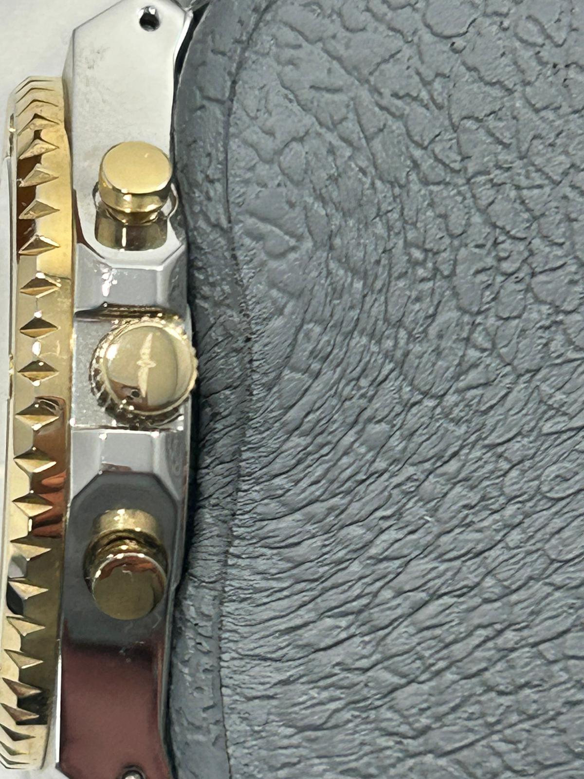 Rotary Blue Dial Two-Tone Chronograph – Screw Bezel, Reference GB00041/05