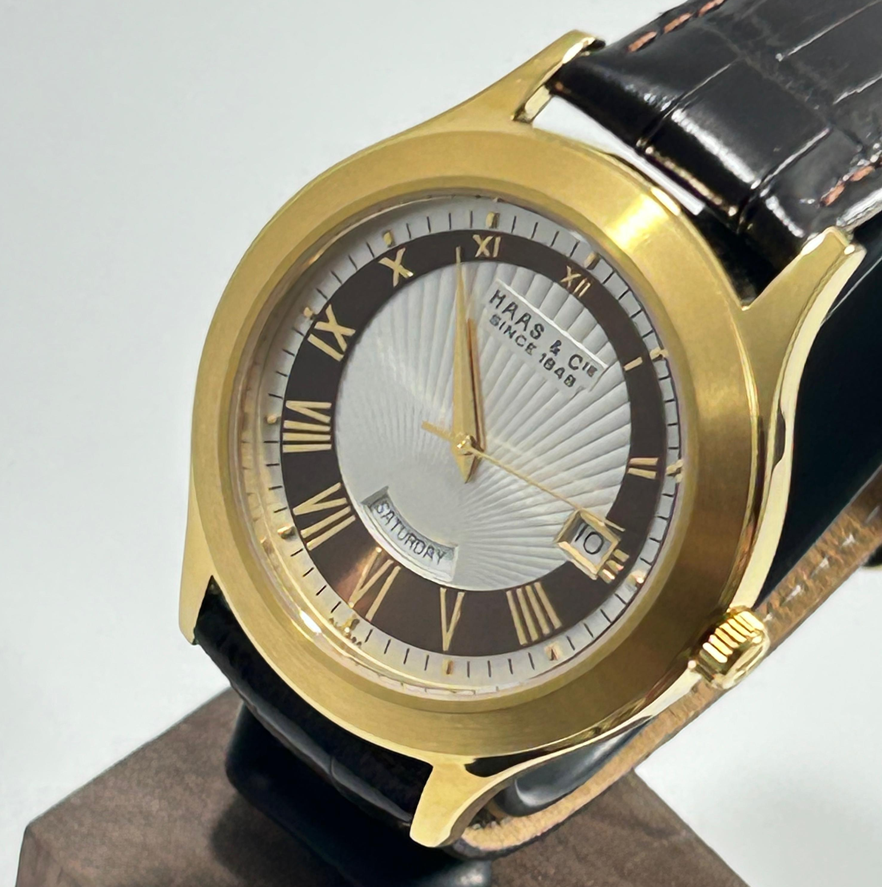 Haas & Cie Roman Numeral Day-Date Watch