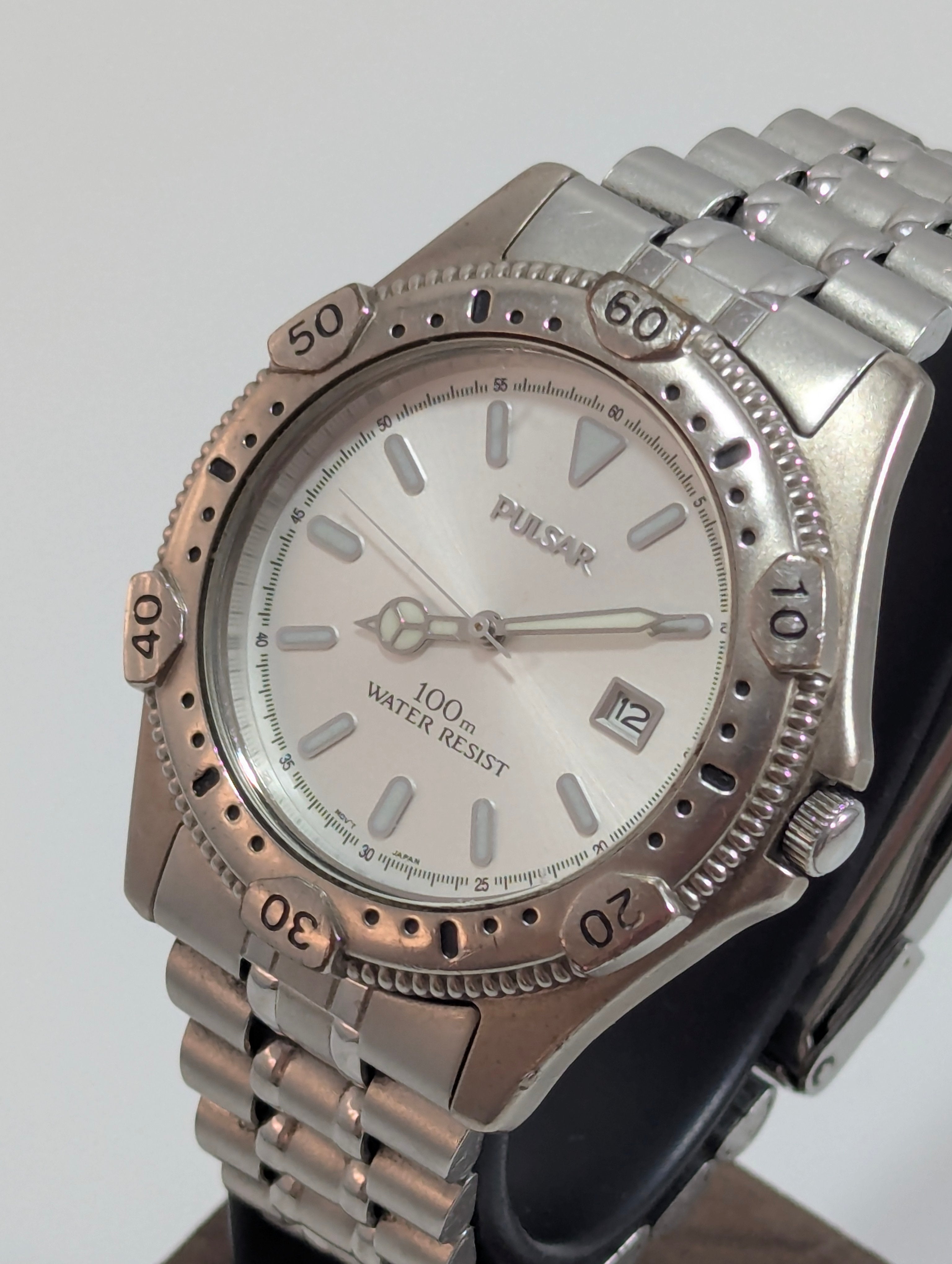 Pulsar Stainless Steel Diver-Style Watch