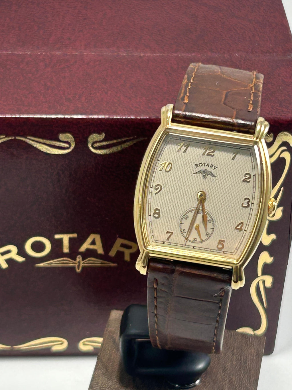Rotary Small Seconds GS0706/22 - Champagne Textured Dial, Gold Tone, Anniversary Edition, Tonneau Case, Boxed