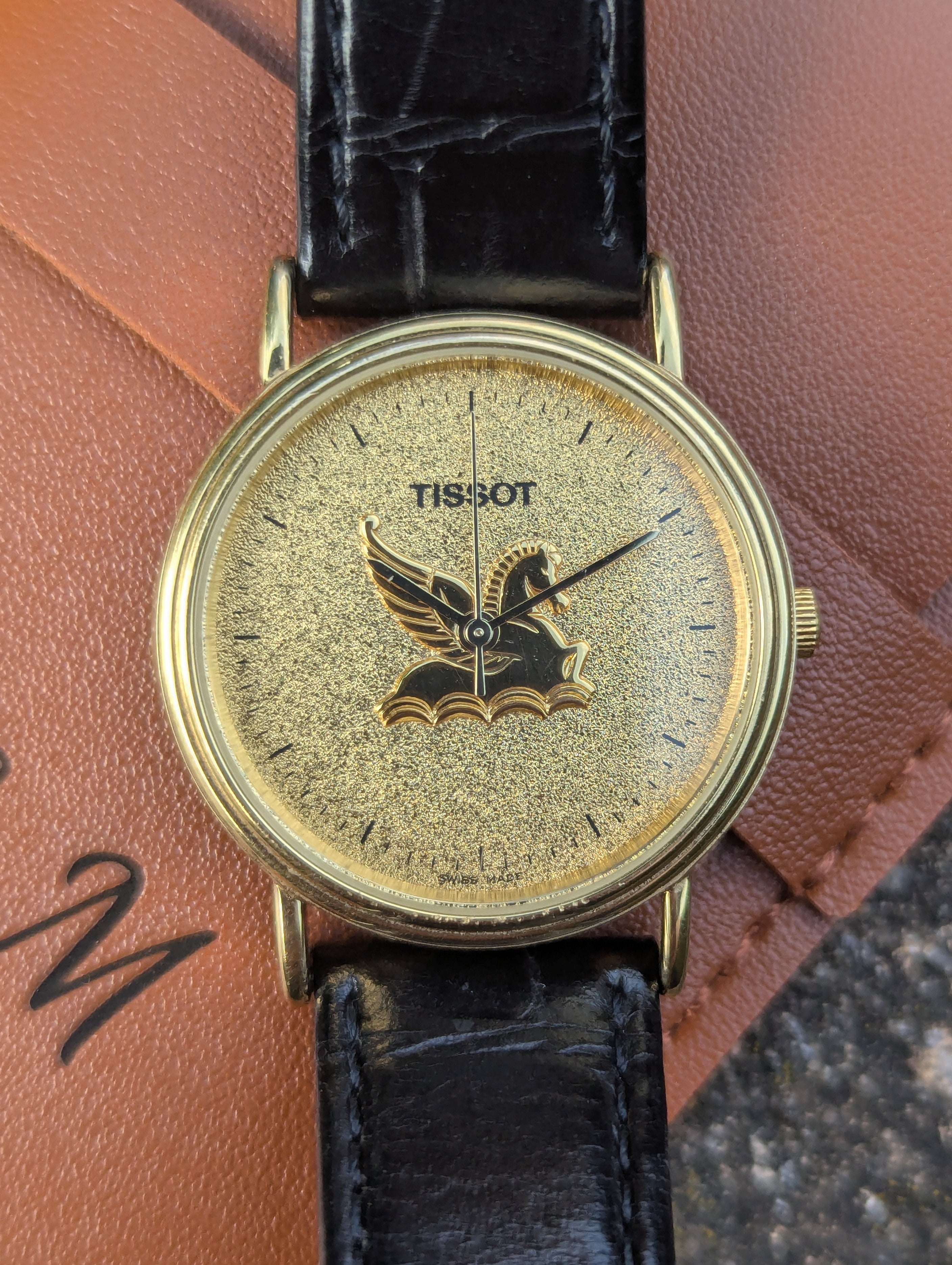 Tissot Pegasus Gold Dial Dress Watch