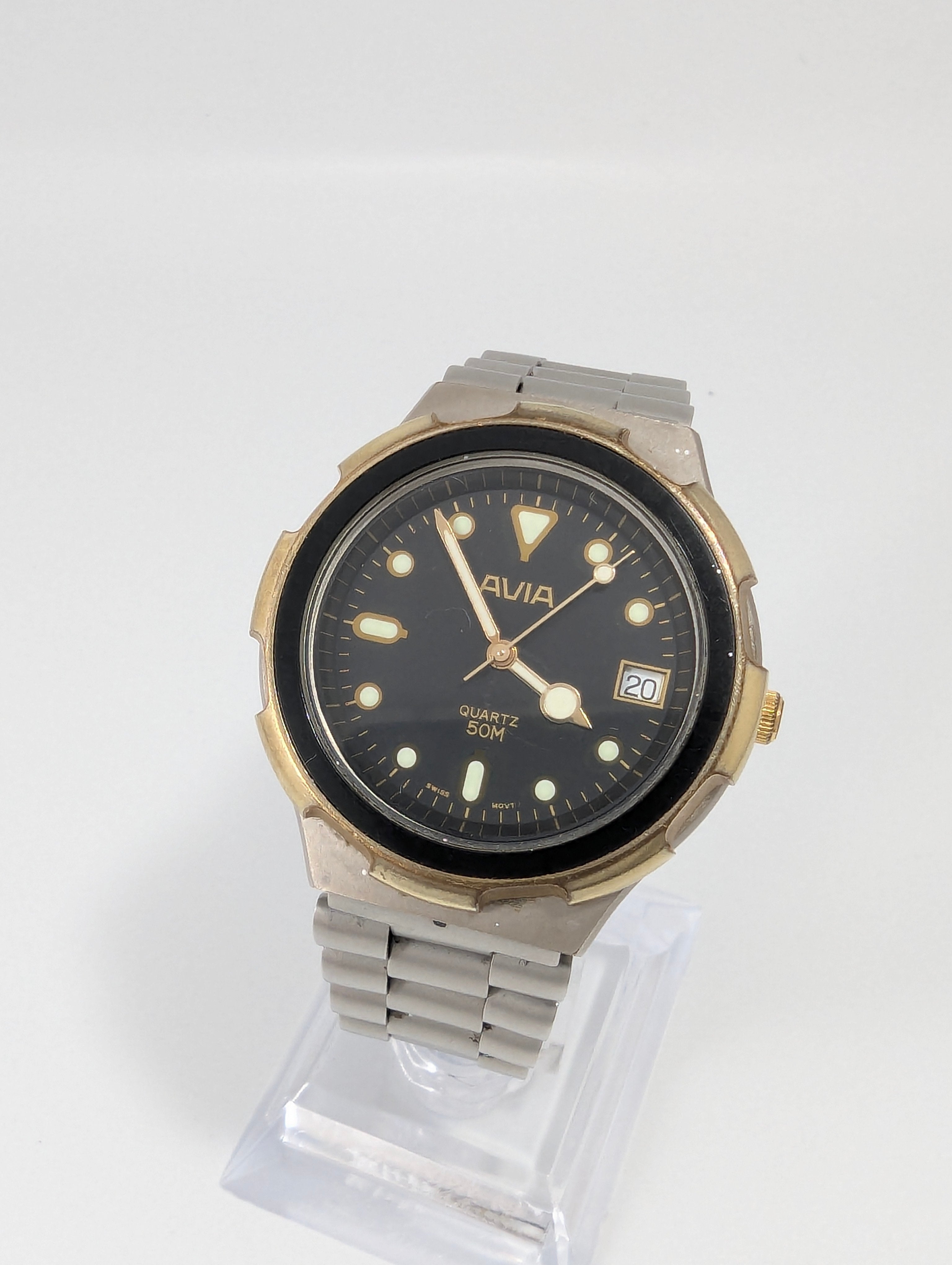 Vintage Avia Two Tone Watch