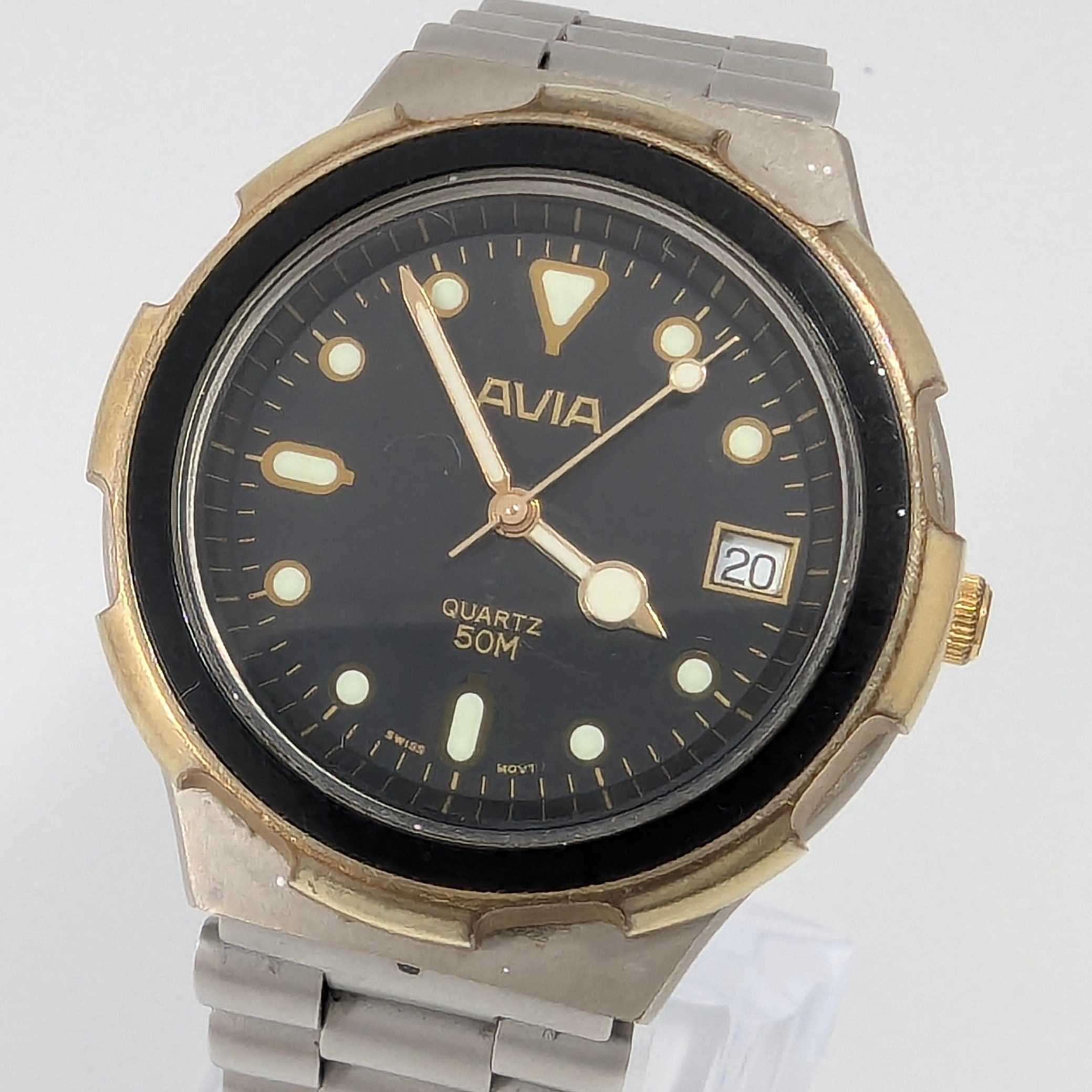 Vintage Avia Two Tone Watch