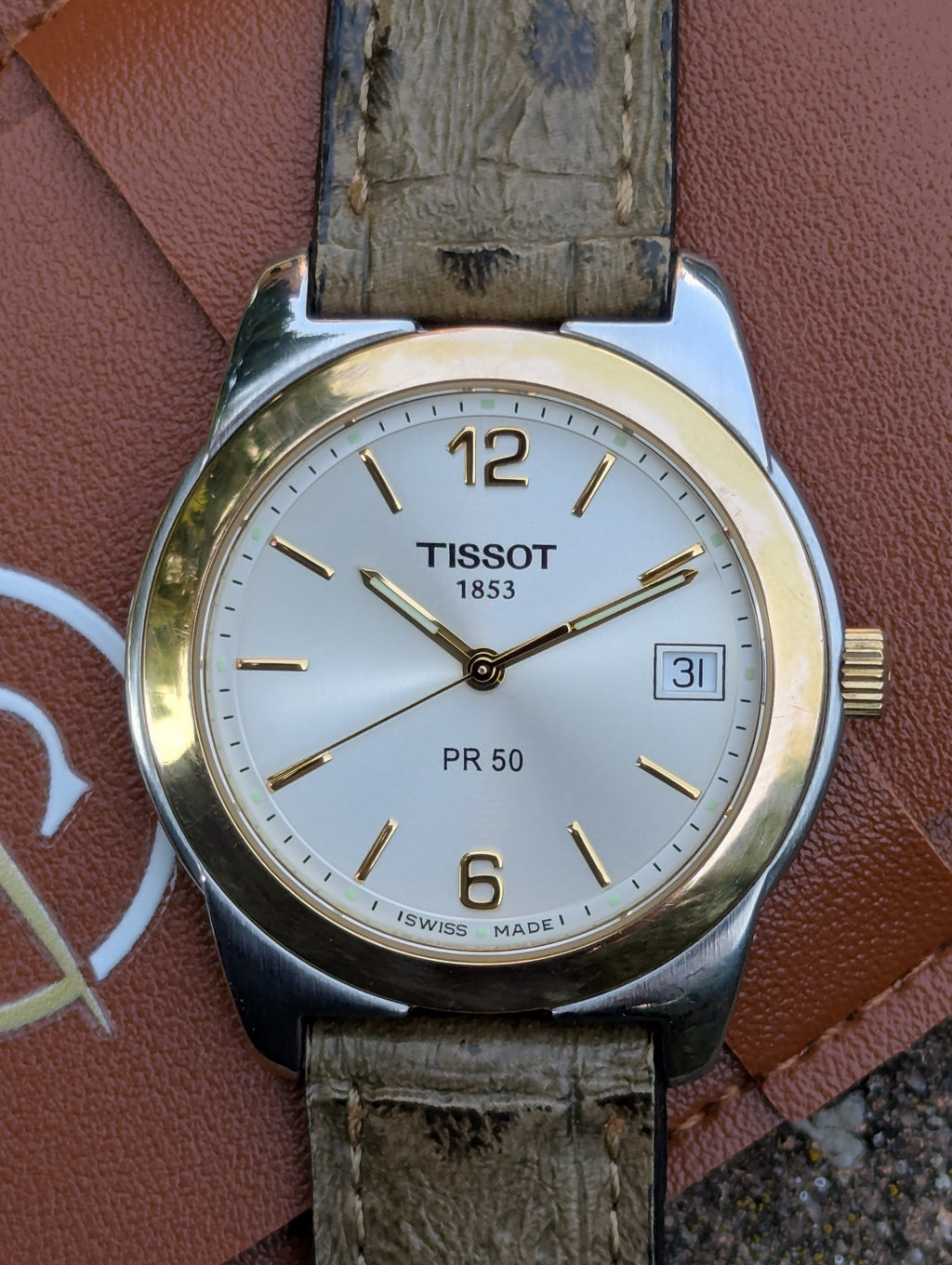 Tissot PR50 Two-Tone Vintage Dress Watch (Early 2000s)