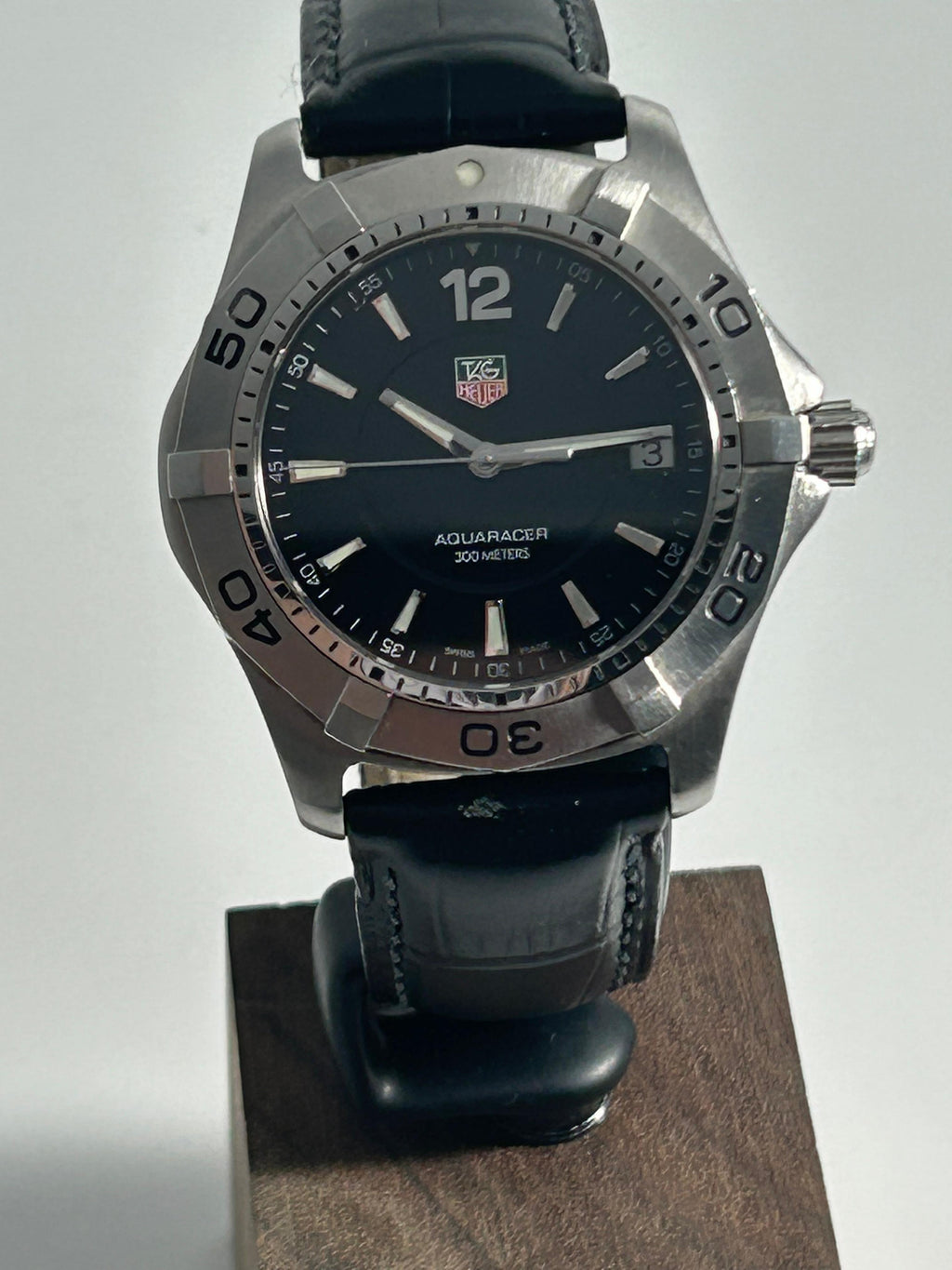 Tag Heuer Aquaracer WAF1110 Men's Watch - 38mm, Black Dial, Swiss Made, Uni-Bezel