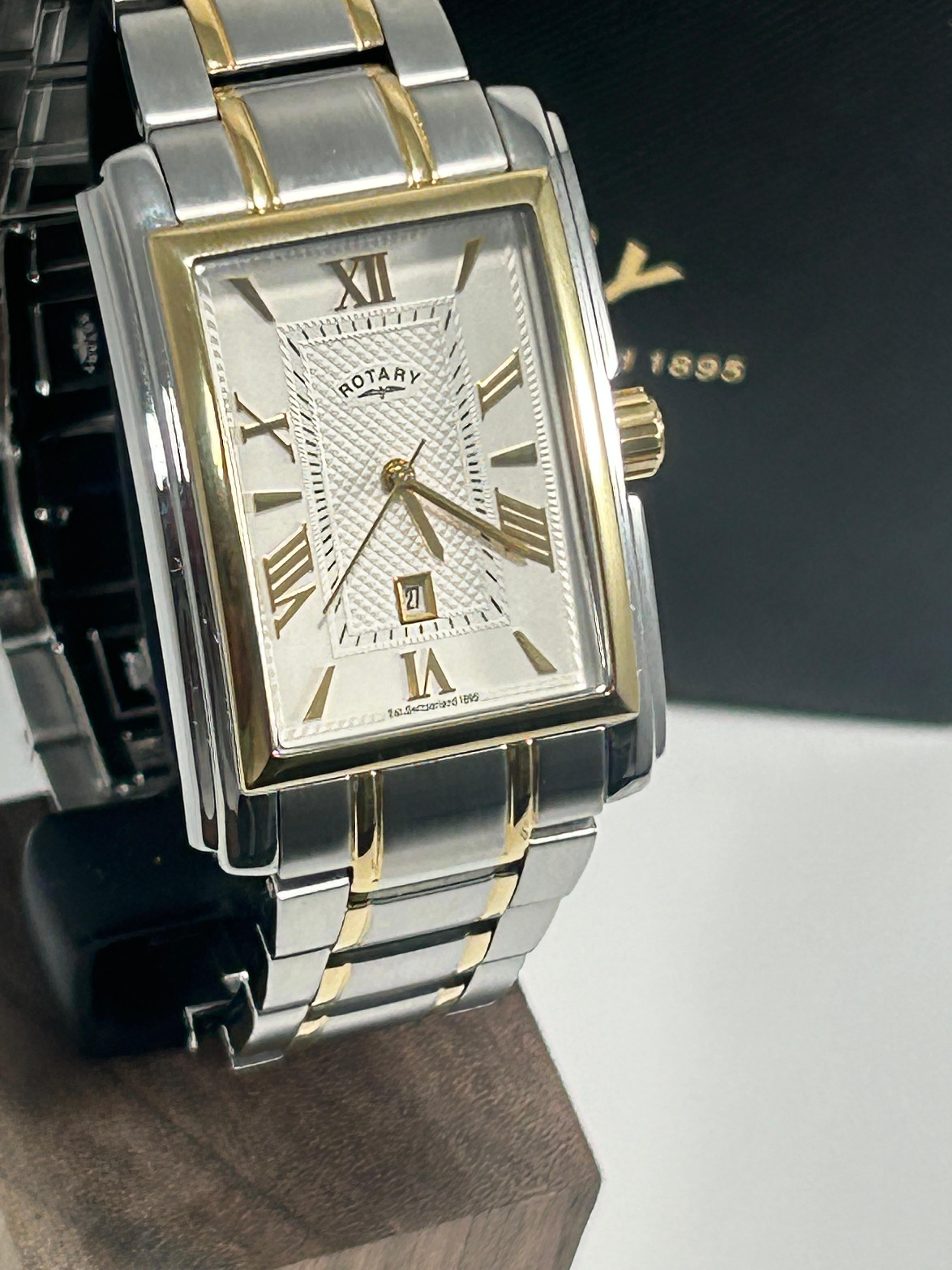 Rotary GB02804 Two-Tone Tank Watch