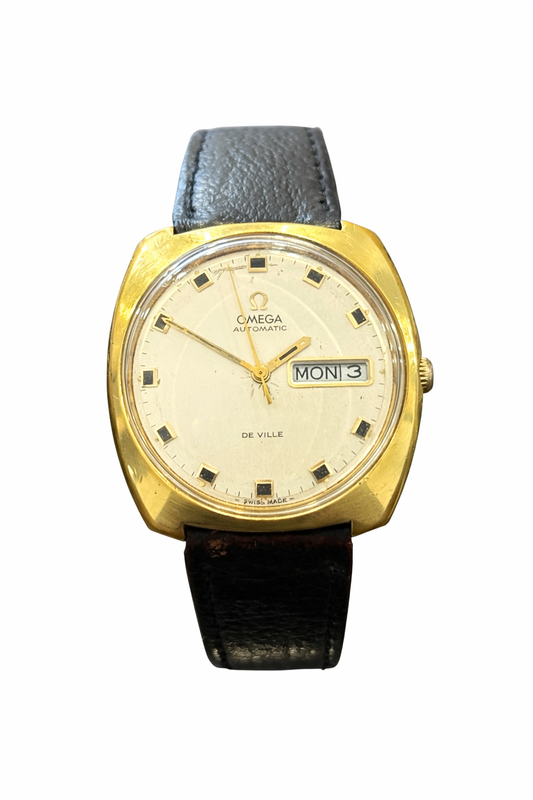 Vintage Omega De Ville Automatic Gold Plated Day-Date Watch