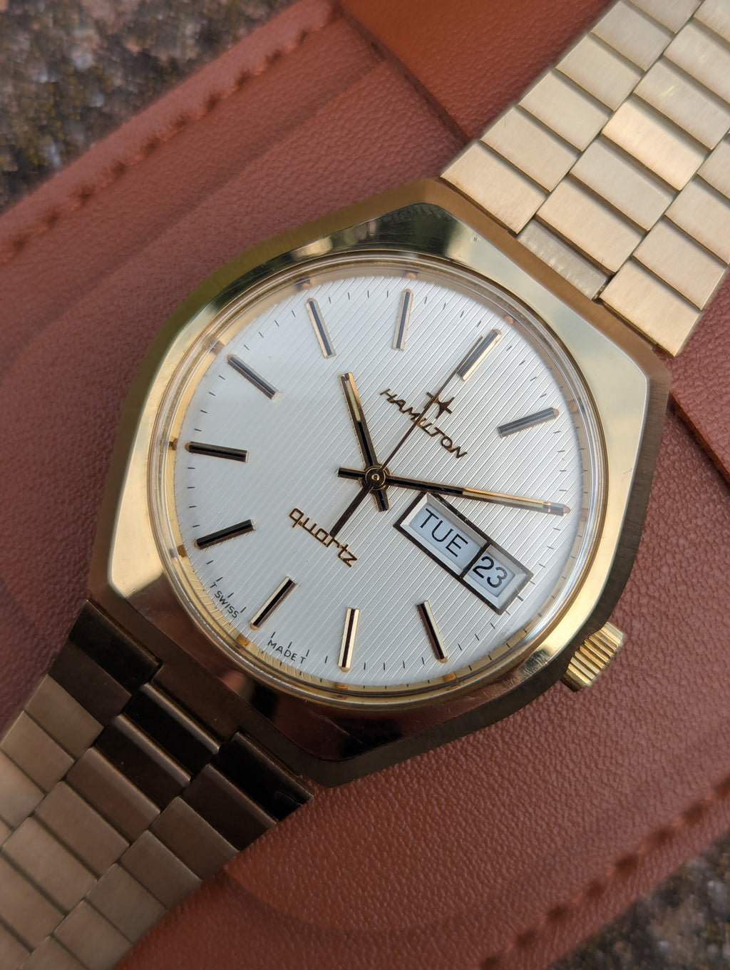1970's Hamilton Gold-Tone Dress Watch