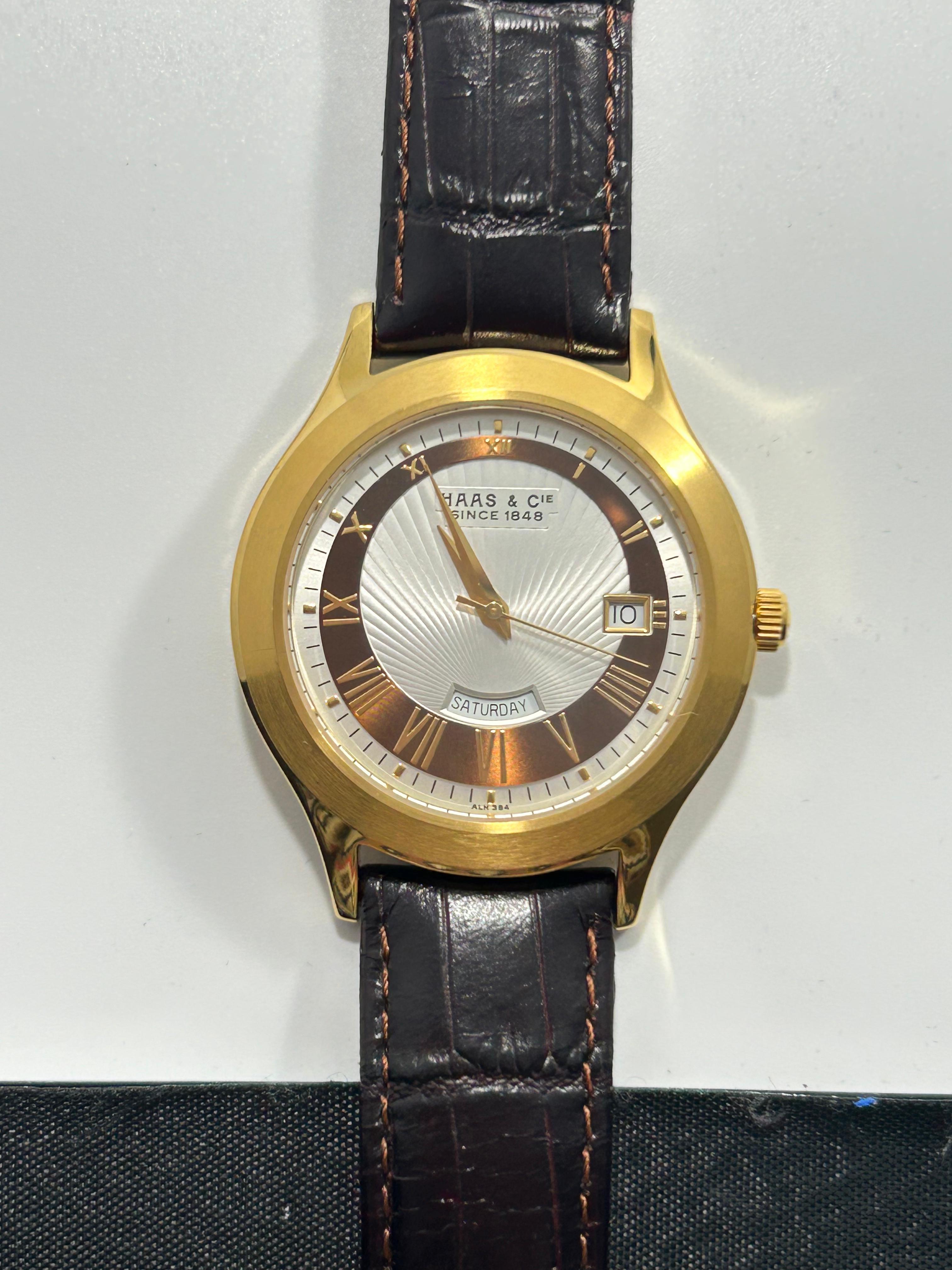 Haas & Cie Roman Numeral Day-Date Watch