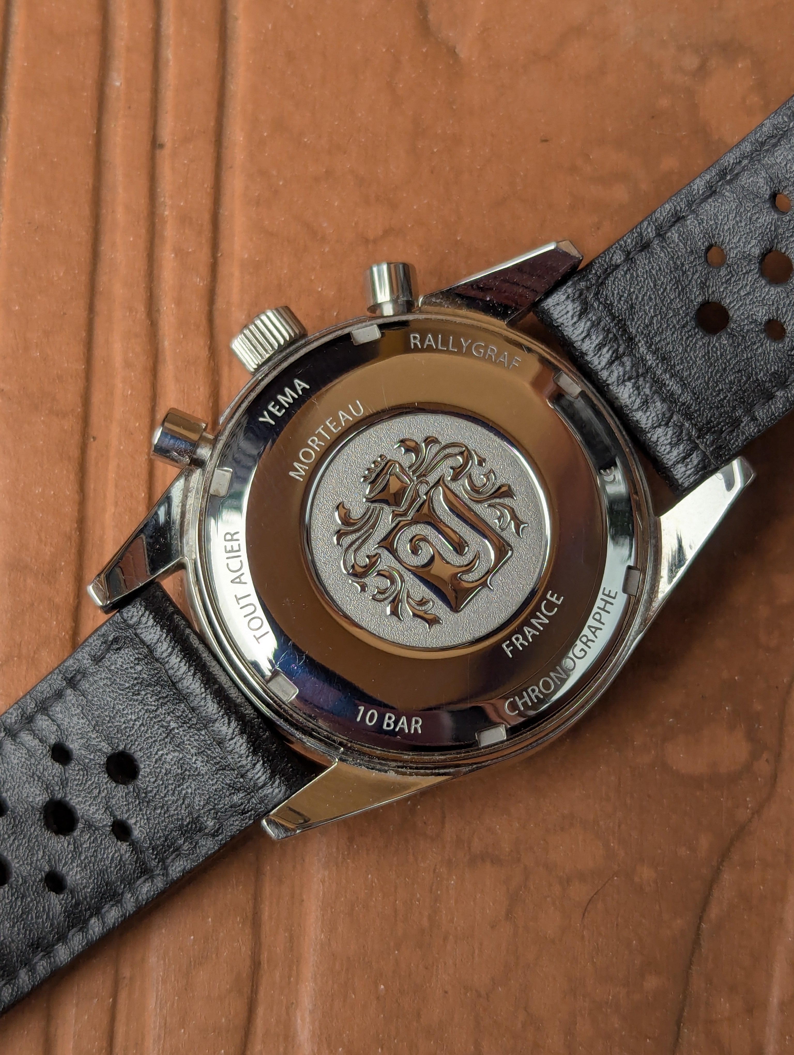 Yema Rallygraf Reverse-Panda Chronograph Racing Watch