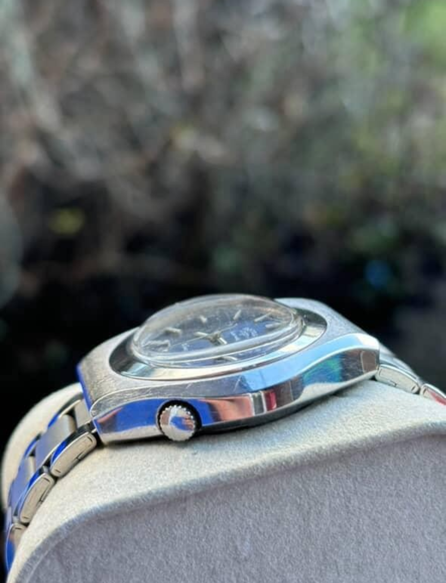 Vintage Rotary Automatic Day-Date Blue Dial Stainless Steel Men’s Watch