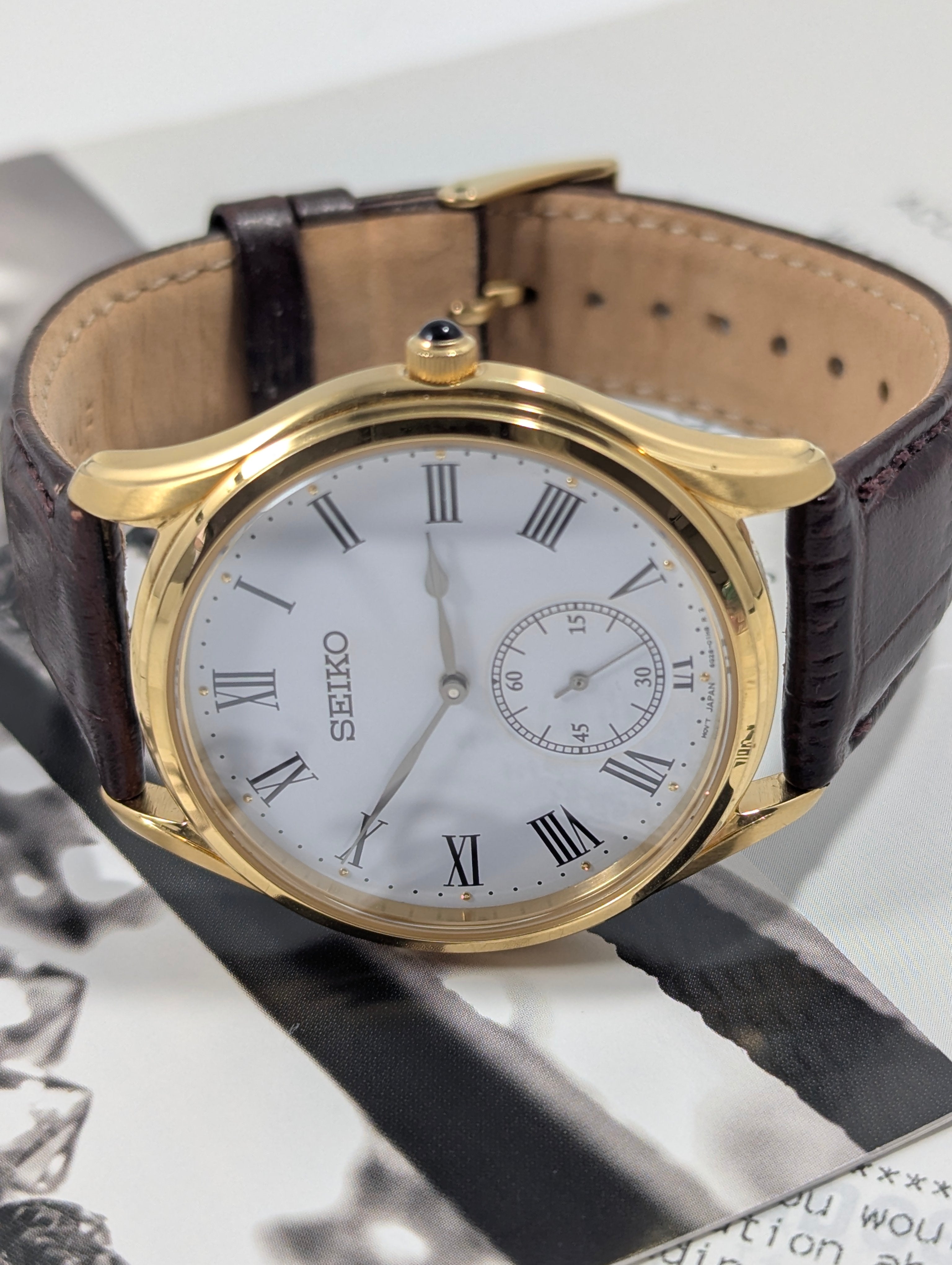 Seiko SRK050P1 Small Seconds Gold Dress Watch