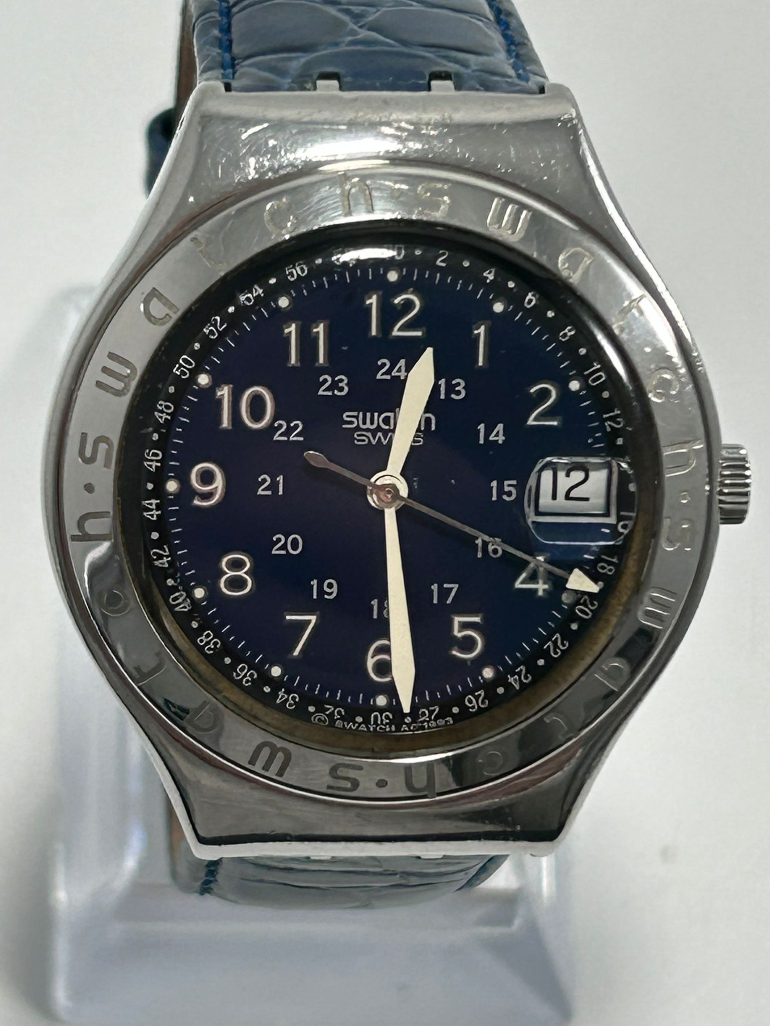 1993 Swatch Irony – Blue Dial, 37mm, Stainless Steel, Date