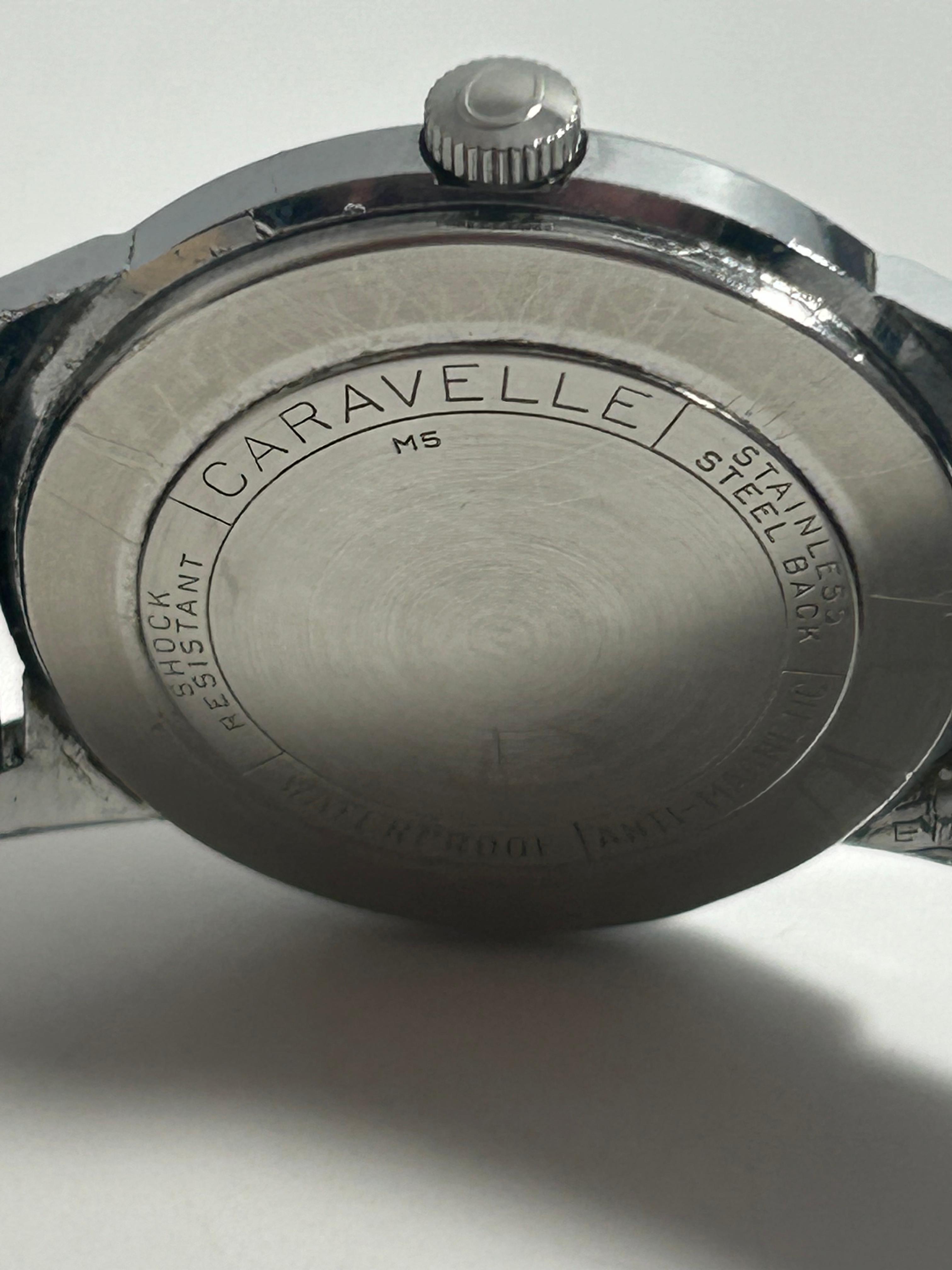 1960s Caravelle by Bulova Manual Wind Watch - 35mm, Swiss, Vintage, Cream Patina Dial