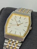 Cyma Le Locle White Textured Dial Dress Watch Quartz
