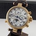 Stauer Graves gold tone Automatic Chronograph Moonphase 33mm vintage style wrist watch