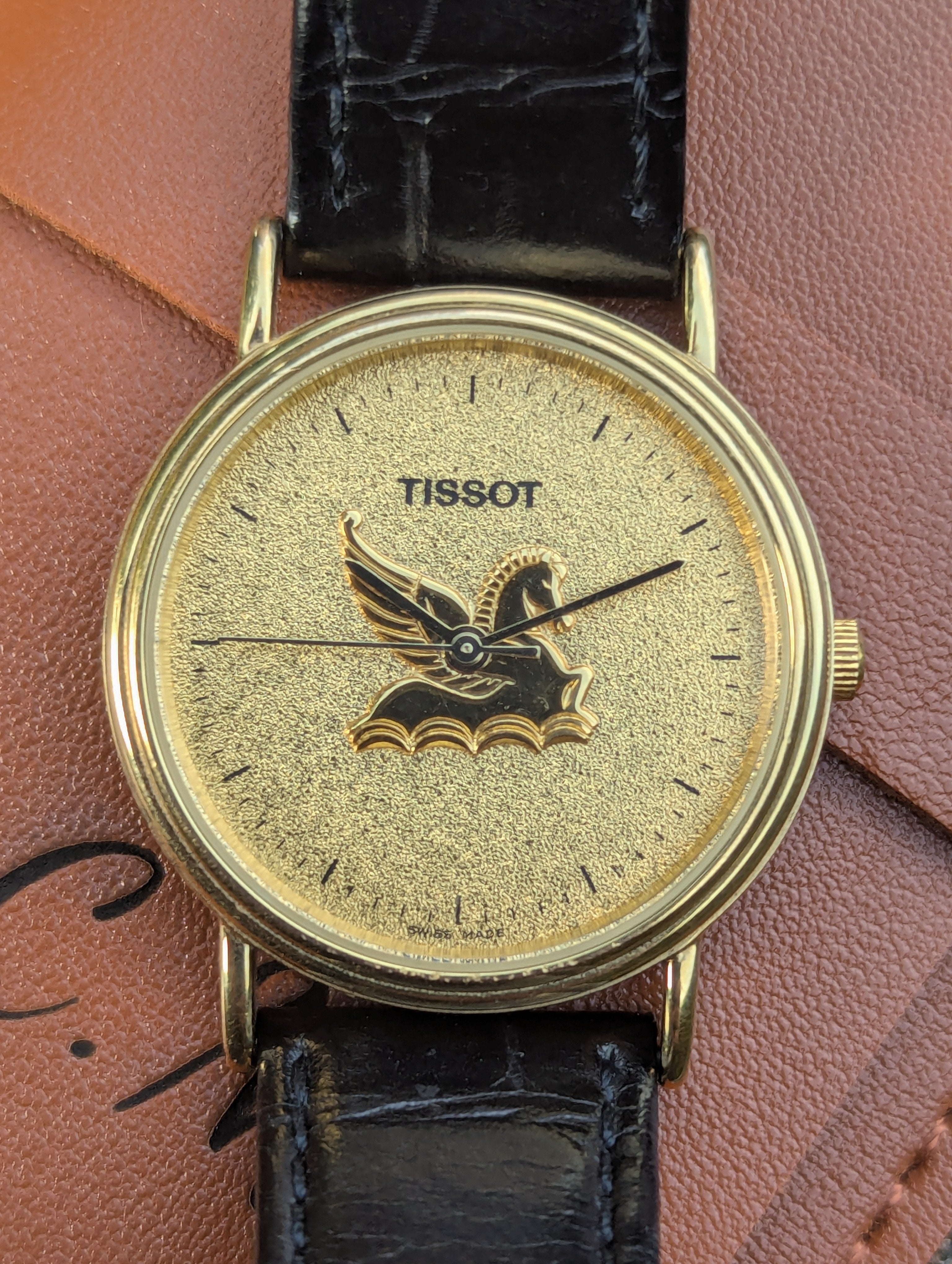 Tissot Pegasus Gold Dial Dress Watch