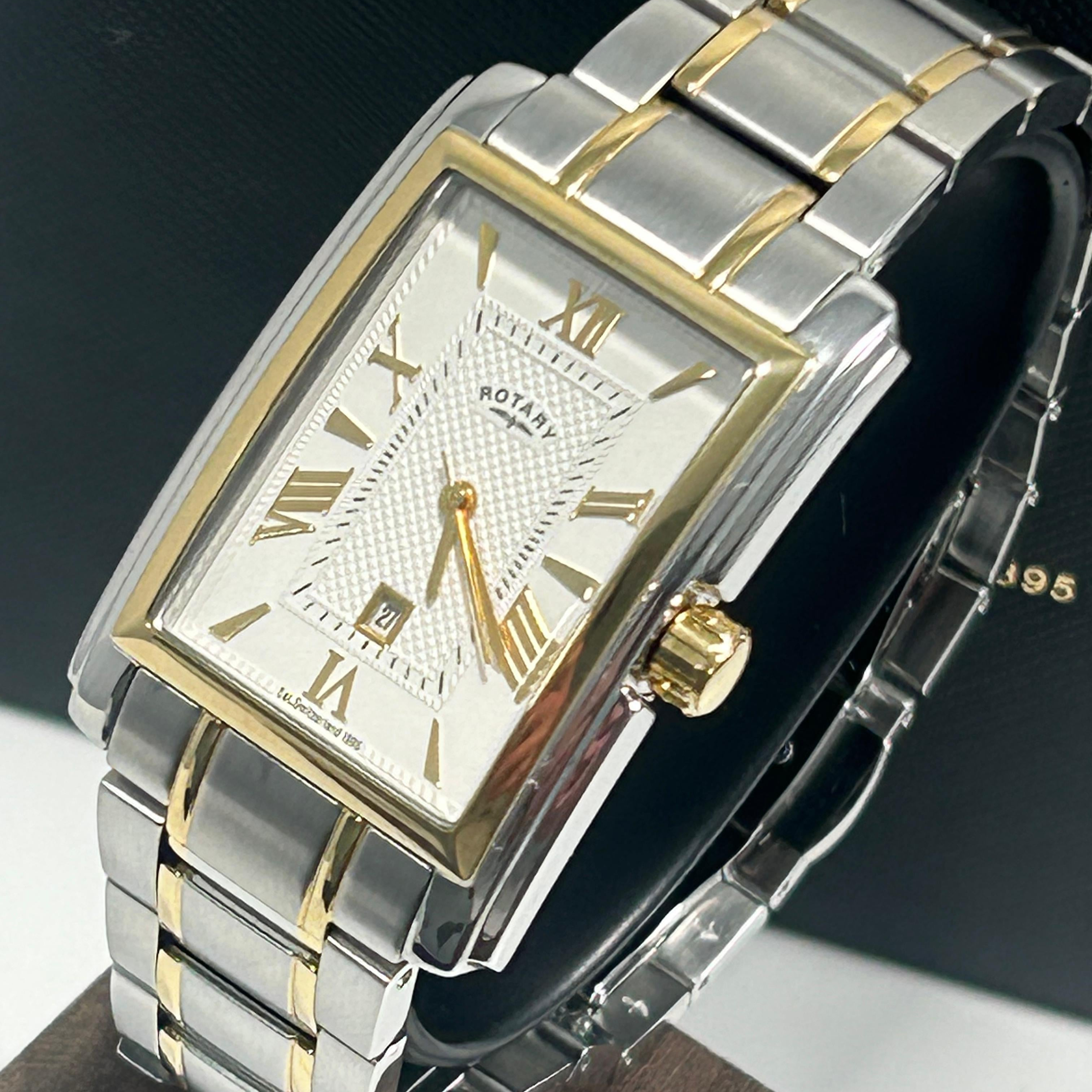 Rotary GB02804 Two-Tone Tank Watch