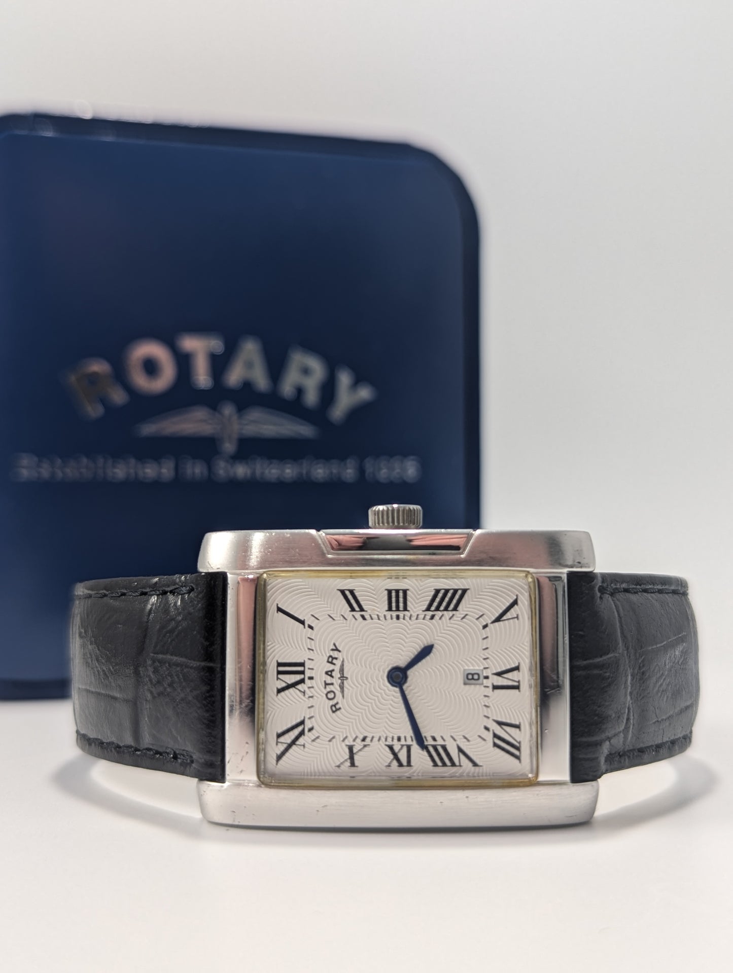 Rotary Classic Tradition PO02062 Tank Style Stainless Steel Watch