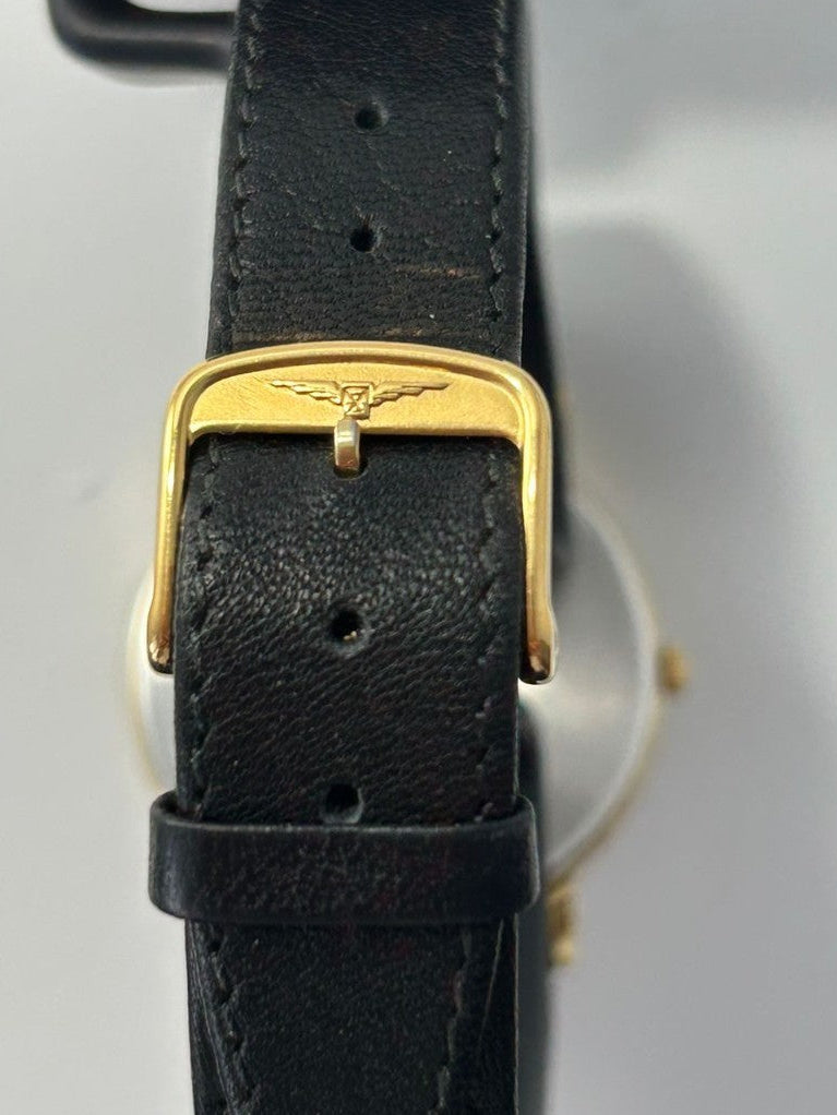 Longines Présence Quartz Men’s Watch – Gold Plated, Textured Dial, Box & Papers