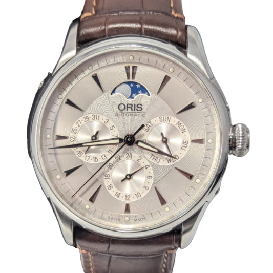 Oris Artelier Complication Moonphase Automatic Silver Dial Men’s Watch, Ref. 759